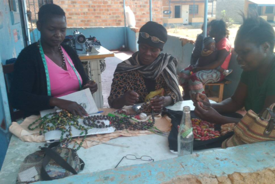 Recycled Paper Project for Orphans - Ntanda use the braceletes as giveaways